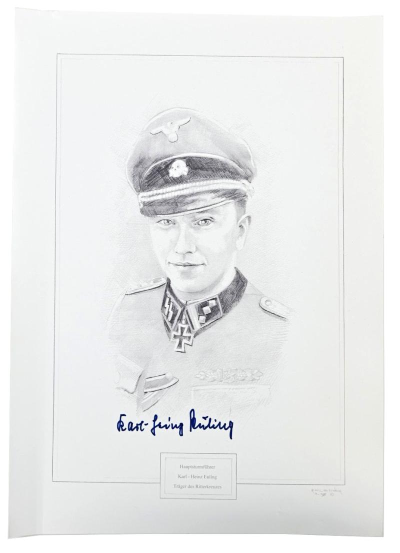 Signature of Waffen-SS KC Recipient 'Karl-Heinz Euling'