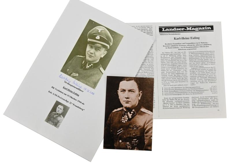 Signature of Waffen-SS KC Recipient 'Karl-Heinz Euling'