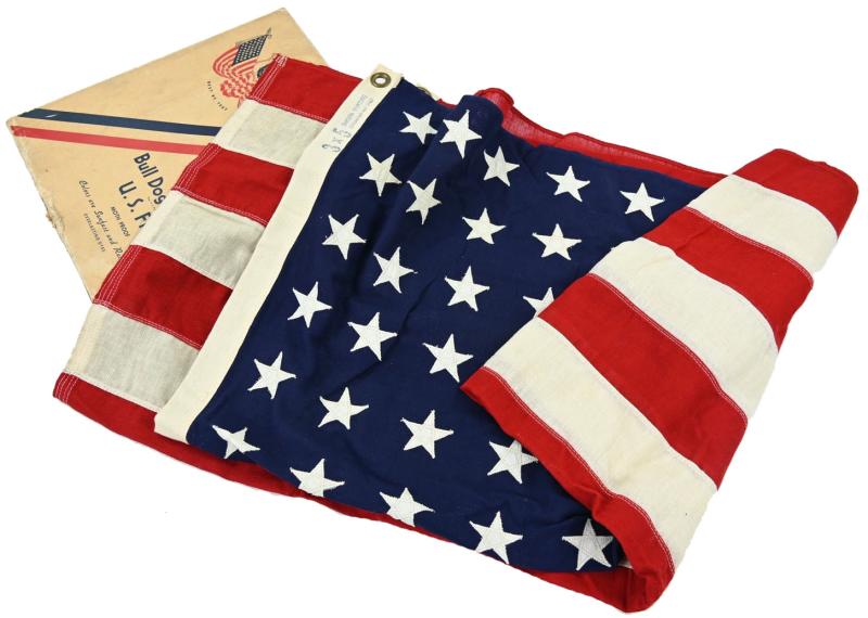 US WW2 48 Star Stars & Stripes National Flag with Box