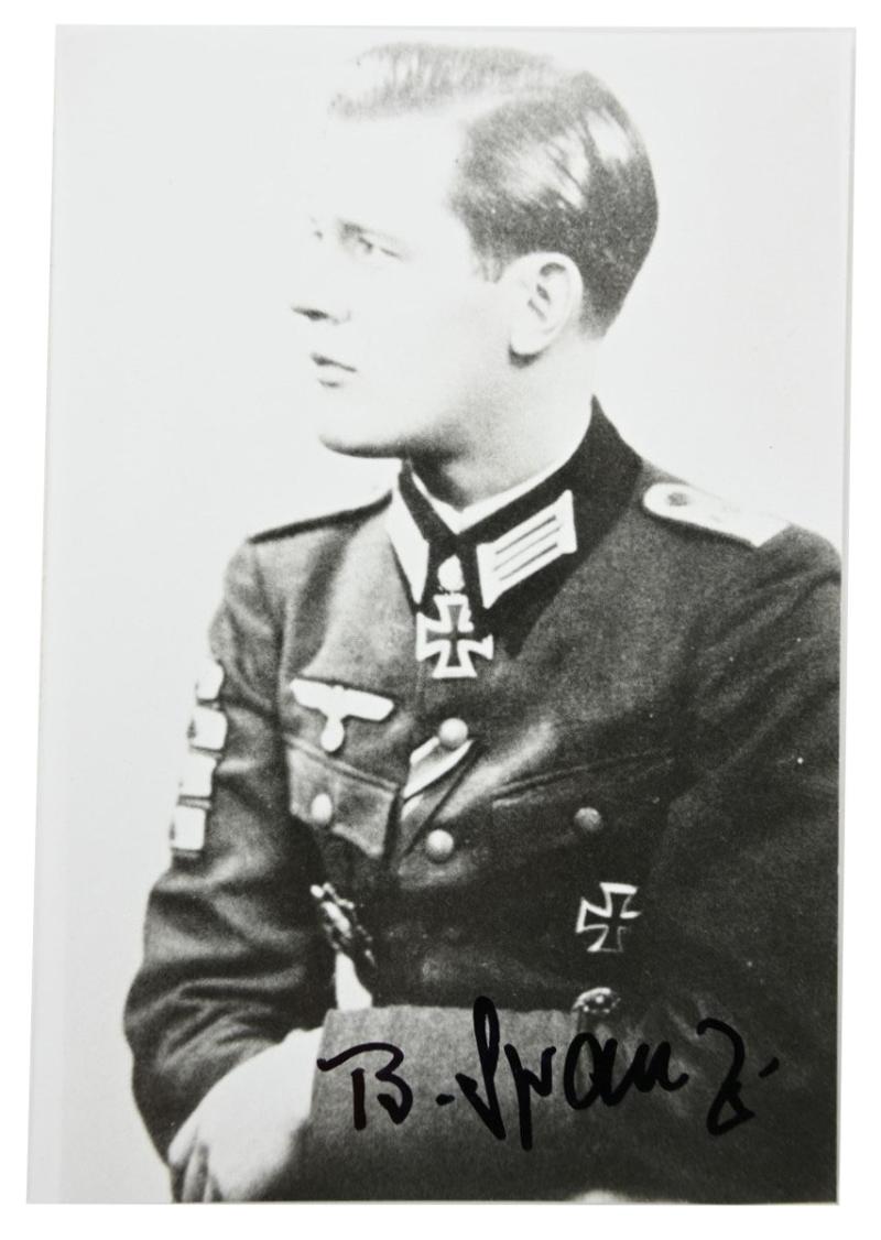 Signature of Wehrmacht Heer KC Recipient 'Bobo Spranz'