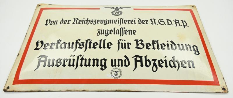 German NSDAP RZM Enamel Sign