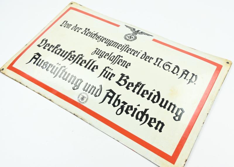German NSDAP RZM Enamel Sign
