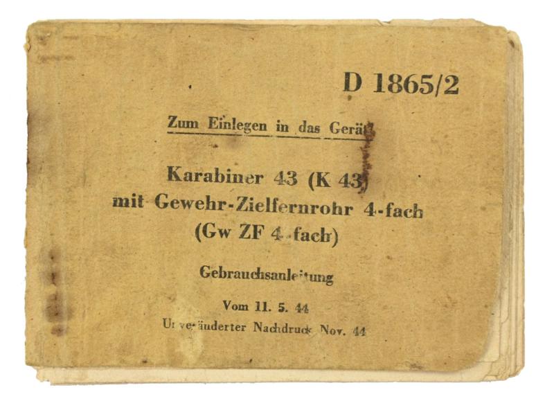 German WH K43 Instruction Manual