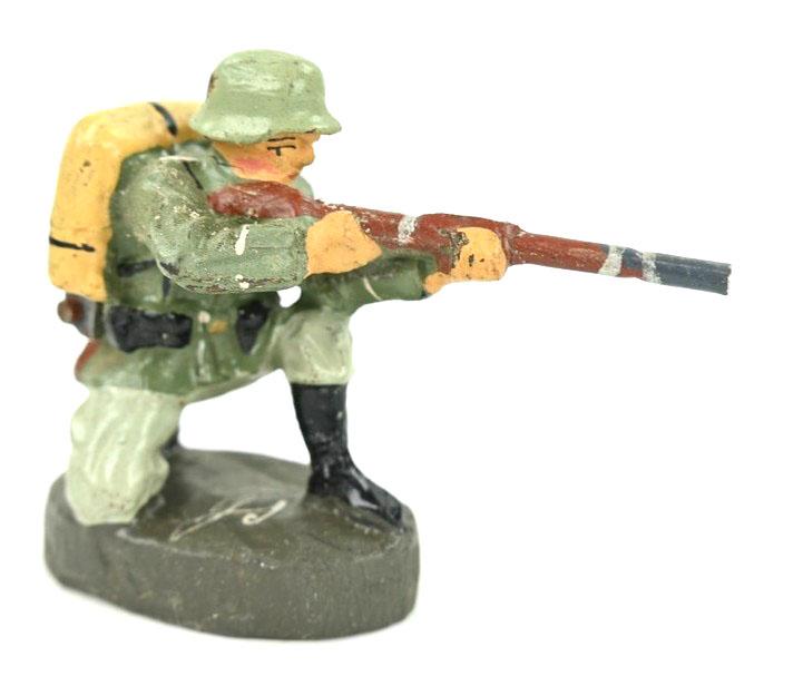 German Elastolin Toy Figure 'Shooting Soldier'