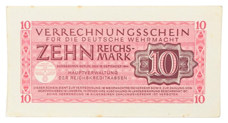 German Wehrmacht Banknote 10RM