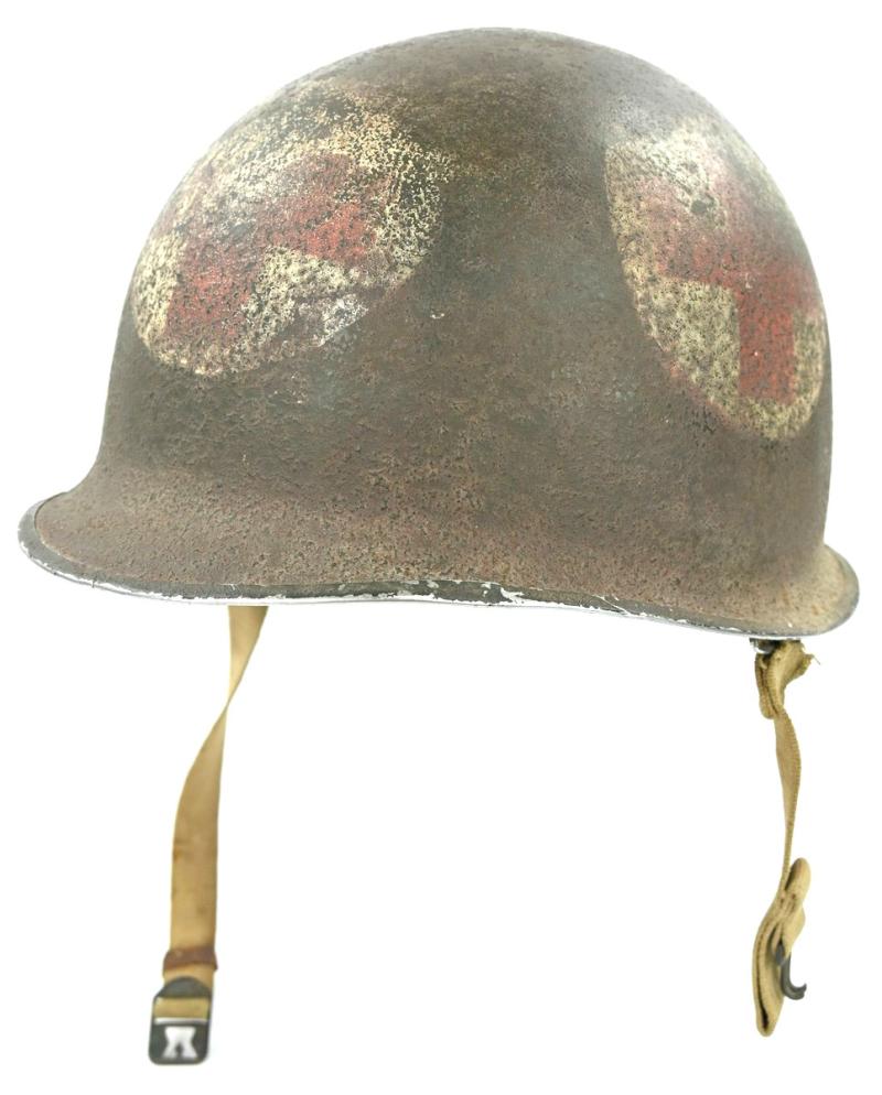 US WW2 M1 Fixed Bale 4-Panel Medic Helmet