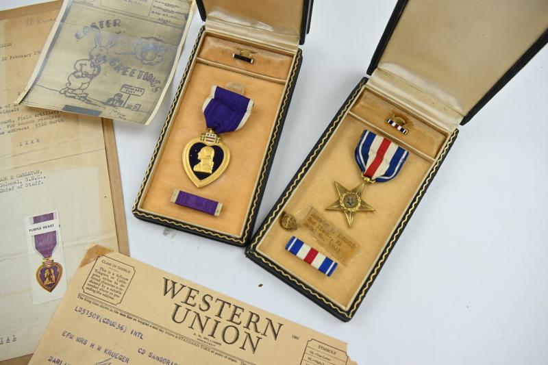 US WW2 Award grouping 'Lt. Herbert W.Krueger' 69th Armored Field Artillery Battalion