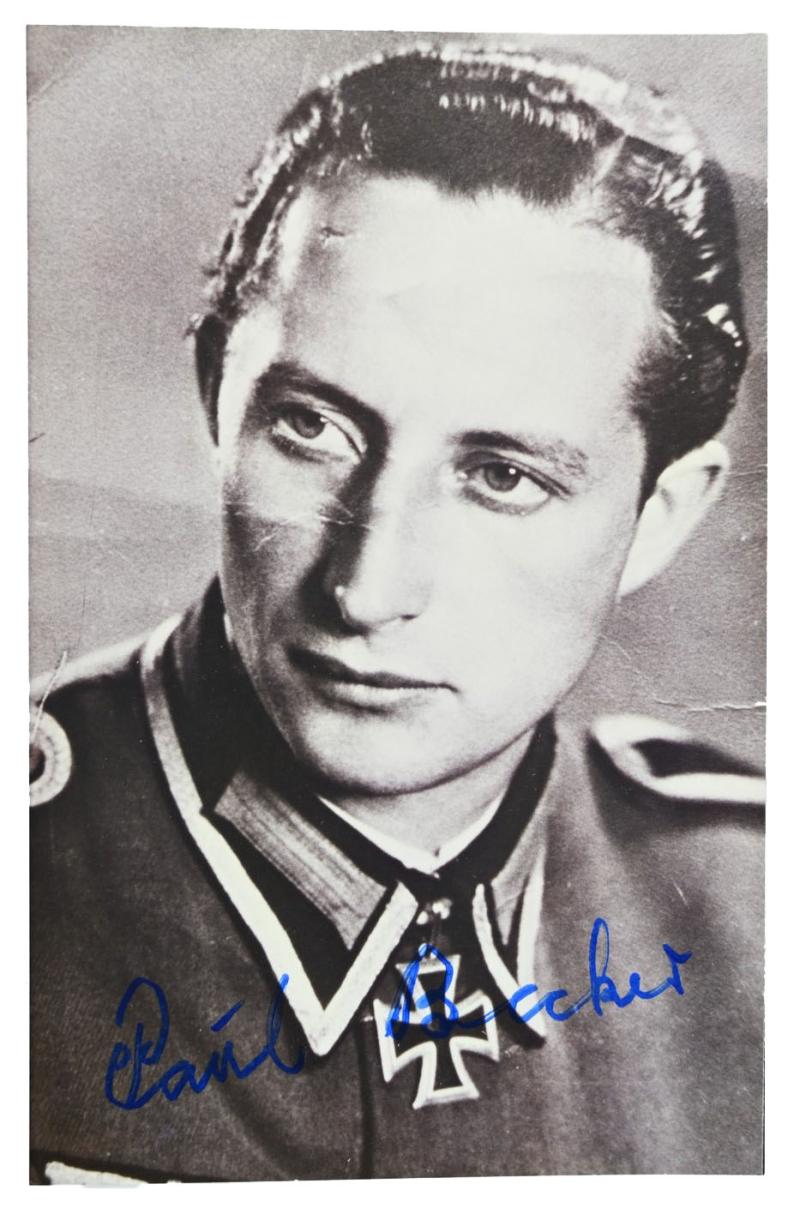 Signature of Wehrmacht Heer KC Recipient 'Paul Becker'