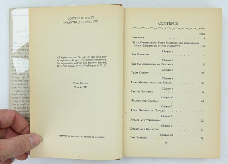 US WW2 Book Bastogne: The First Eight Days: In Which the 101st Airborne Division Was Closed Within the Ring of German Forces