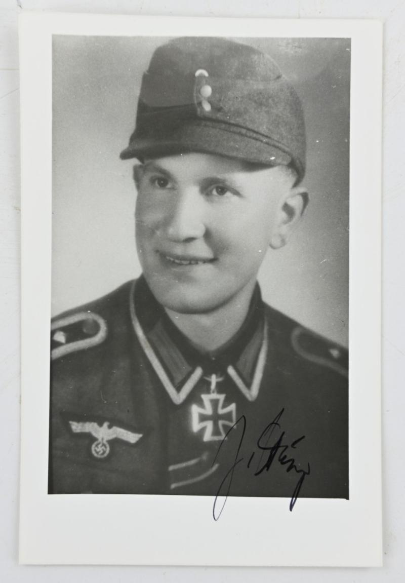 Signature of Wehrmacht Heer KC Recipient 'Justin Hönig'