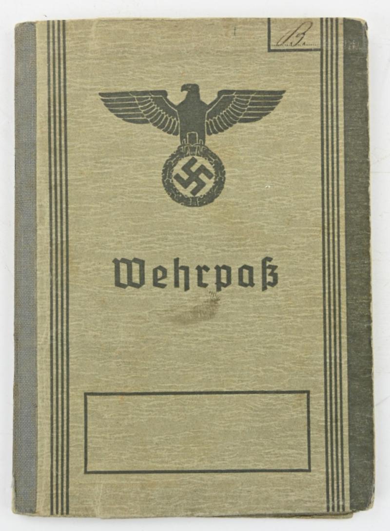 German WH Wehrpass, Deathcard and Iron Cross 'Theo Baum'