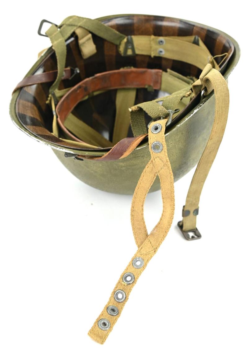 US WW2 M1 Fixed Bale Original Paratrooper Helmet