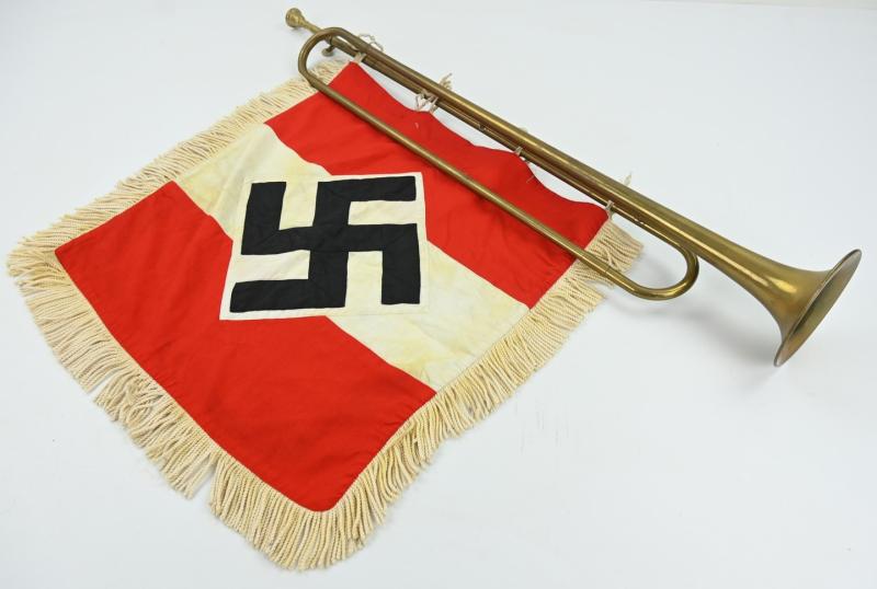 German Hitler Youth Trumpet & Fahne