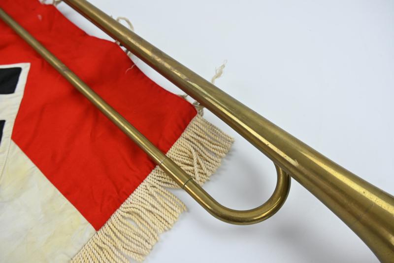 German Hitler Youth Trumpet & Fahne