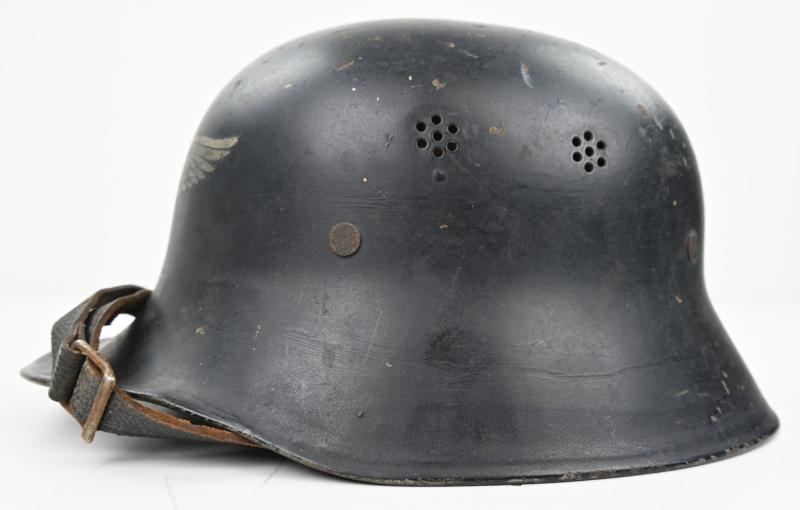 German WW2 Luftschutz Beaded Helmet