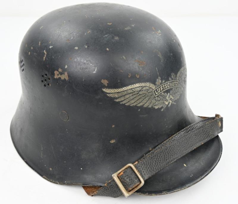 German WW2 Luftschutz Beaded Helmet
