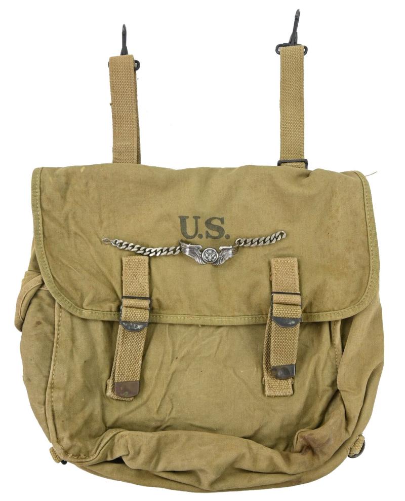 USAAF WW2 Named Musset Bag and Armband '43rd Ferrying Squadron'