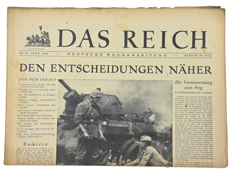 German Newspaper “Das Reich” 25 July 1943