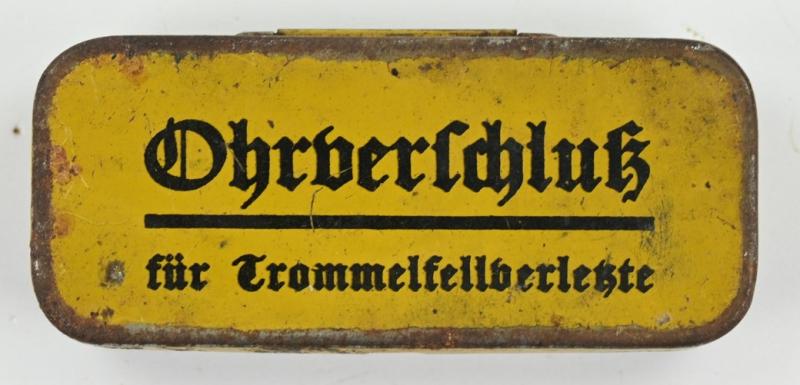 German WH 'Ohrverschluß für Trommelfellverletzte' Box
