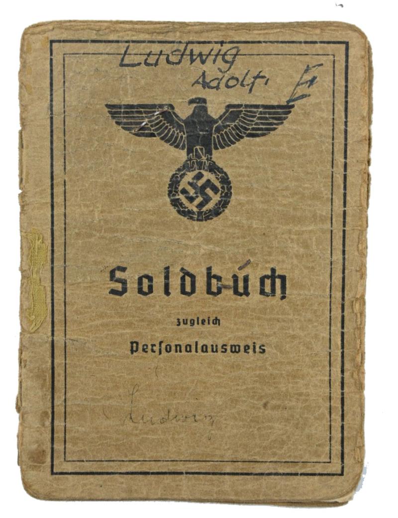 German WH Soldbuch Ludwig Adolf