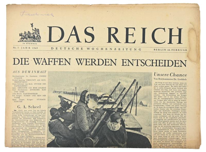 German Newspaper “Das Reich” 18 February 1945