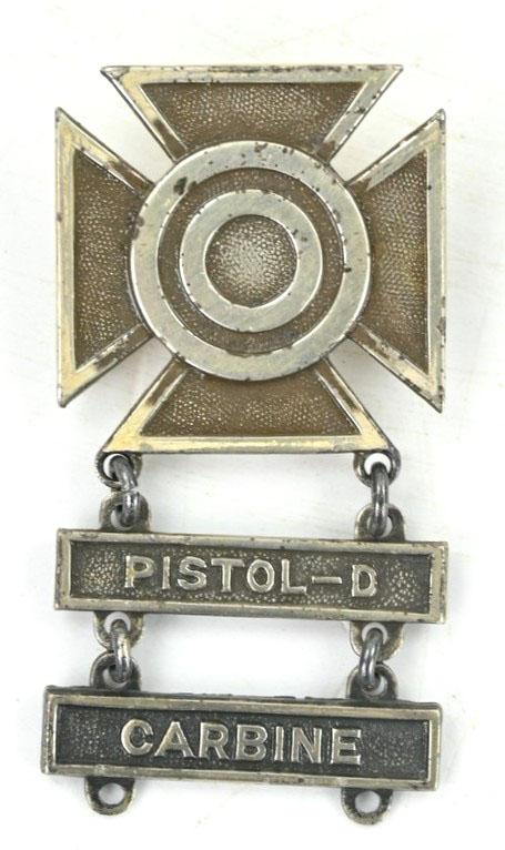 US WW2 Sterling Silver Marksman Badge