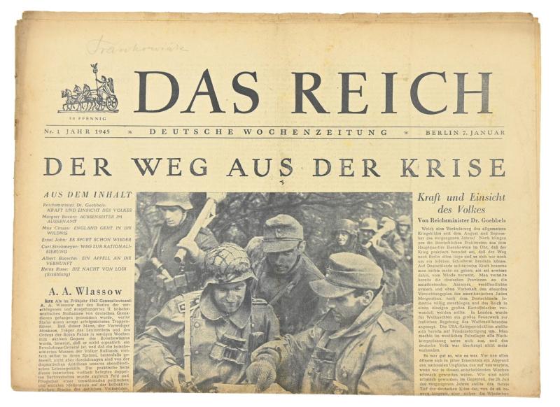 German Newspaper “Das Reich” 7 January 1945