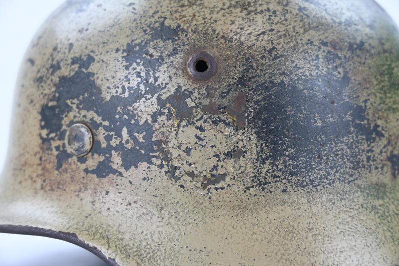 German KM M35 Coastal Artillery Camo Combat Helmet