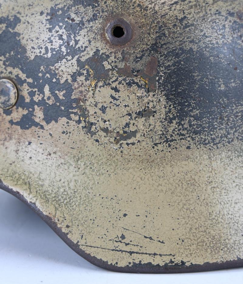 German KM M35 Coastal Artillery Camo Combat Helmet