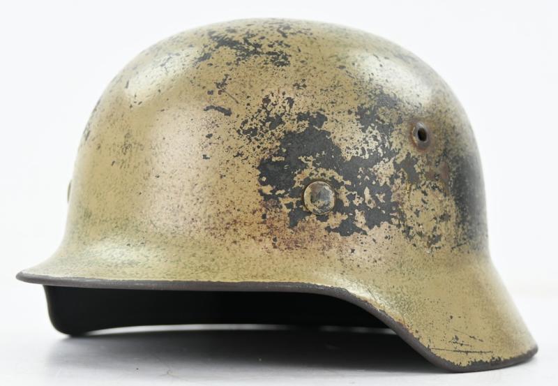 German KM M35 Coastal Artillery Camo Combat Helmet