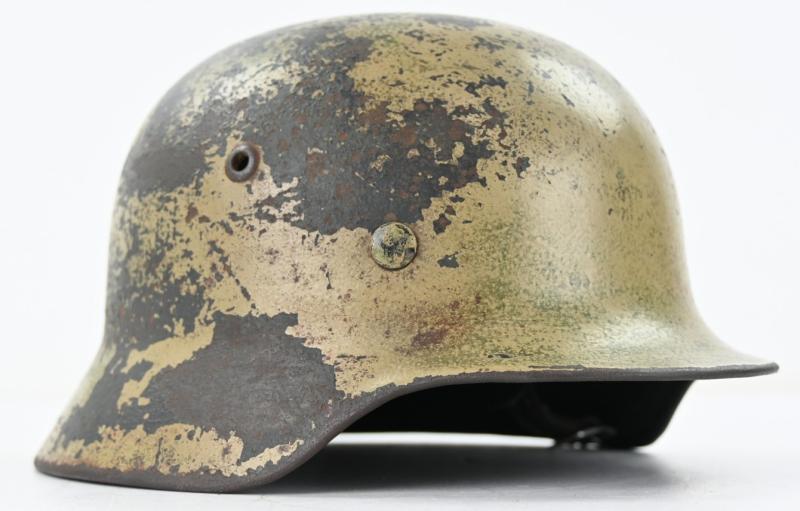 German KM M35 Coastal Artillery Camo Combat Helmet