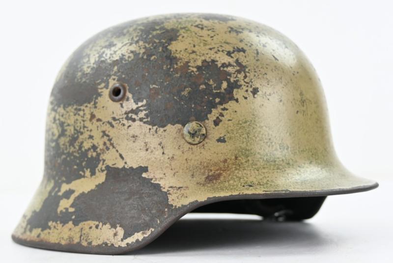 German KM M35 Coastal Artillery Camo Combat Helmet