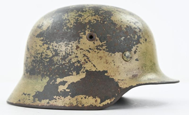 German KM M35 Coastal Artillery Camo Combat Helmet