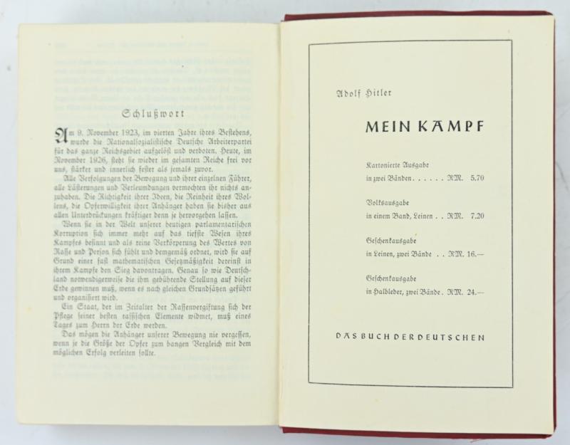 German Mein Kampf Pocket Book 1940