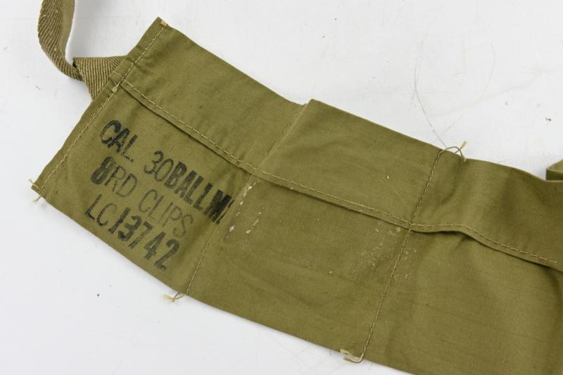 US WW2 M1 Rifle Ammo Bandoleer .30 Cal
