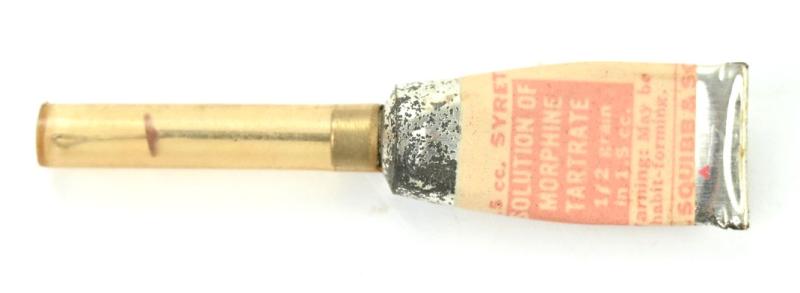 US WW2 Empty Medical Morphine Tartrate Tube