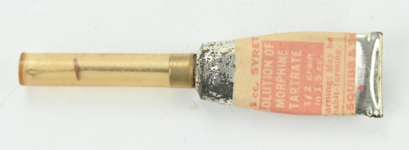 US WW2 Empty Medical Morphine Tartrate Tube