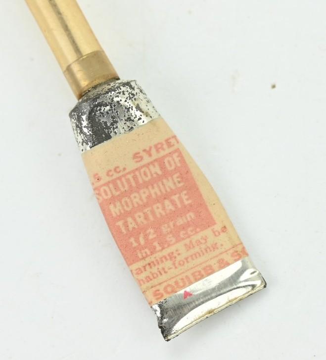 US WW2 Empty Medical Morphine Tartrate Tube