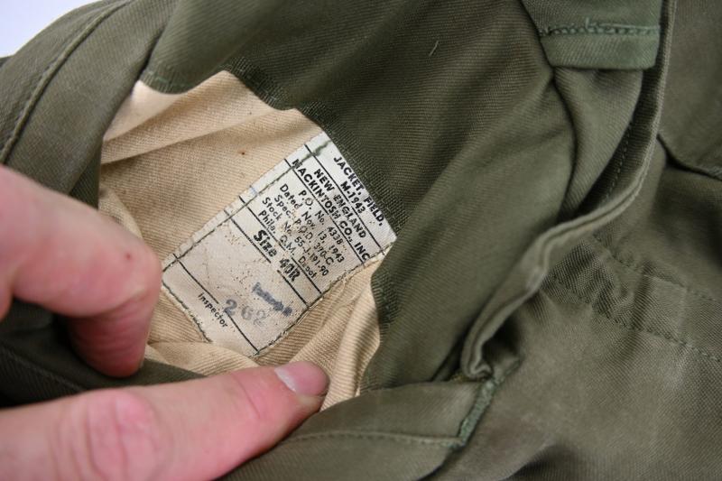 US WW2 M-1943 M43 Combat Jacket with Hood