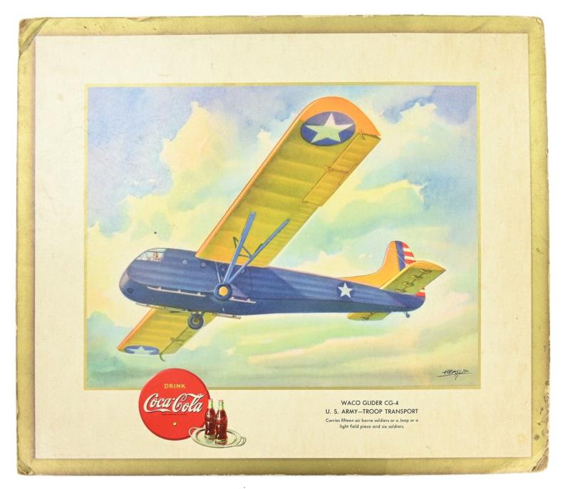 US WW2 Coca-Cola Print Waco Glider CG-4