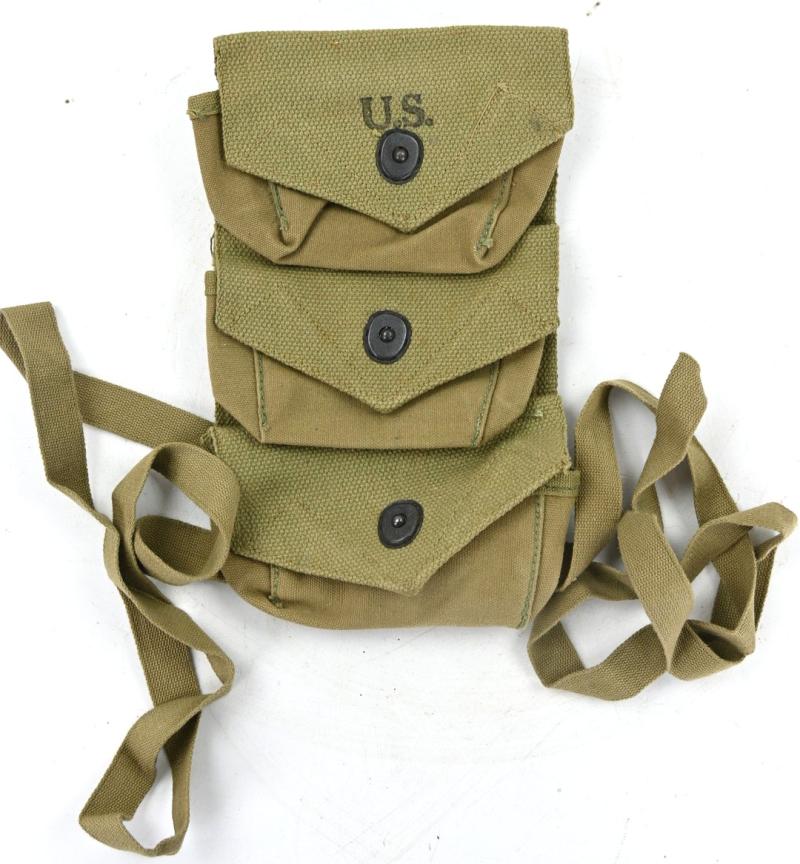 US WW2 3-Pocket Grenade Pouch 1944
