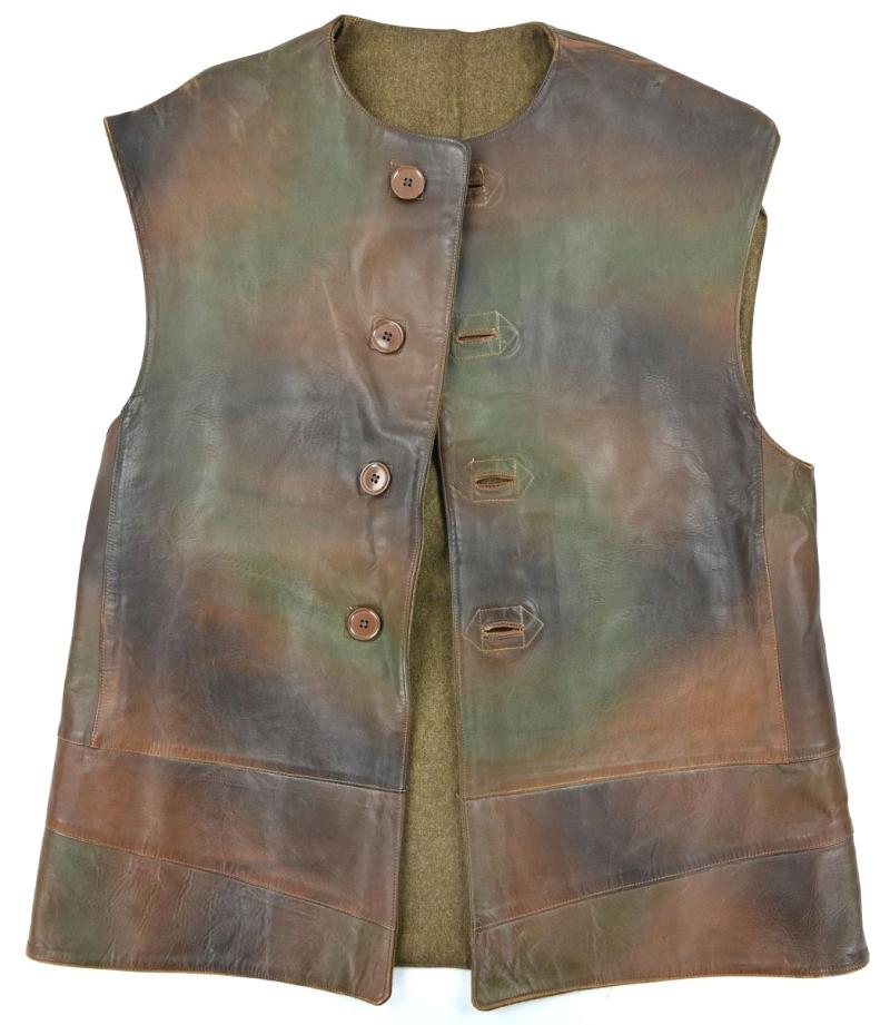 British WW2 Leather Jerkin Camouflaged 1944