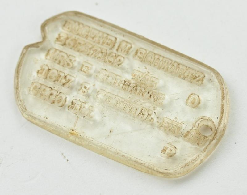 US WW2 Dogtag set 'Eugene M. Schwartz'