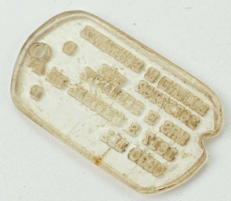 US WW2 Dogtag set 'Eugene M. Schwartz'