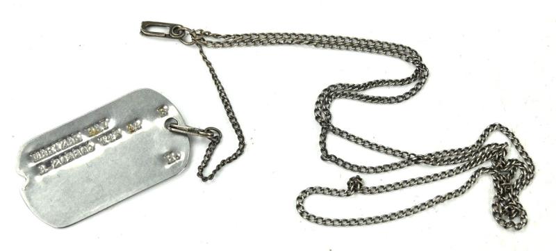 US WW2 WAC Dog-Tag with Chain 'Ray Martzak'