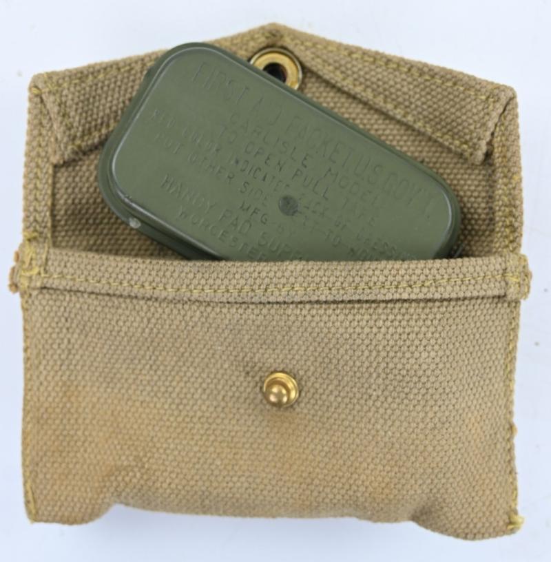 US WW2 M-1942 BM First Aid Pouch with First Aid Kit