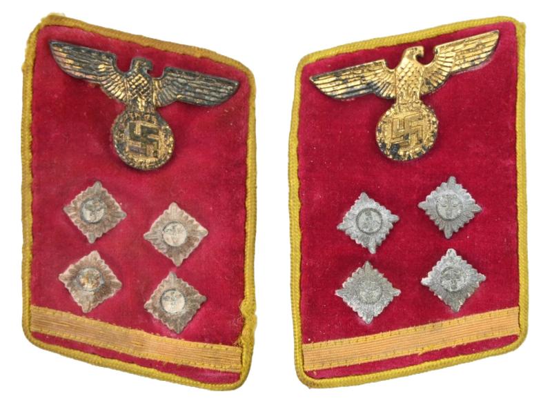 German NSDAP 'Gau Obergemeinschaftsleiter' Collar Tabs