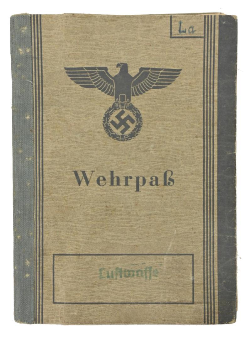 German LW Wehrpass 'Inspector Friedrich Lahm'