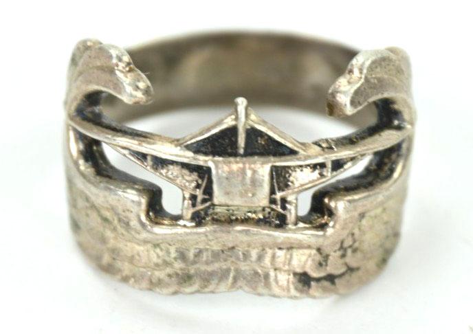US WW2 Sterling Silver Glider Ring