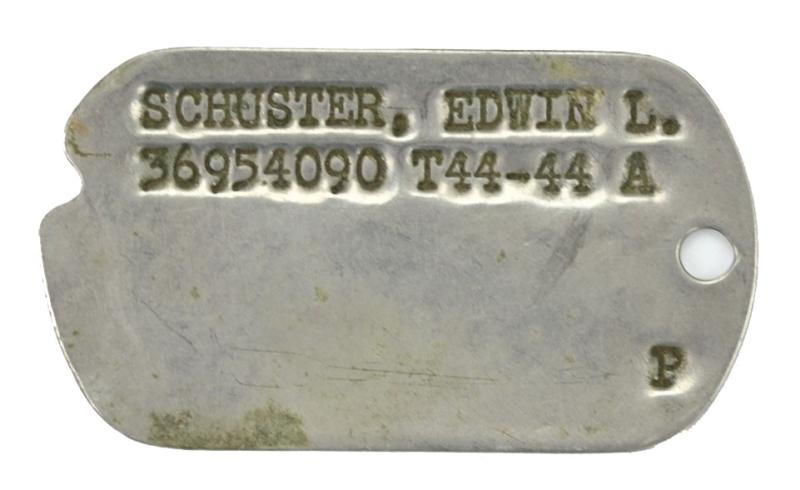 US WW2 Dog-Tag 'Edwin L. Schuster'